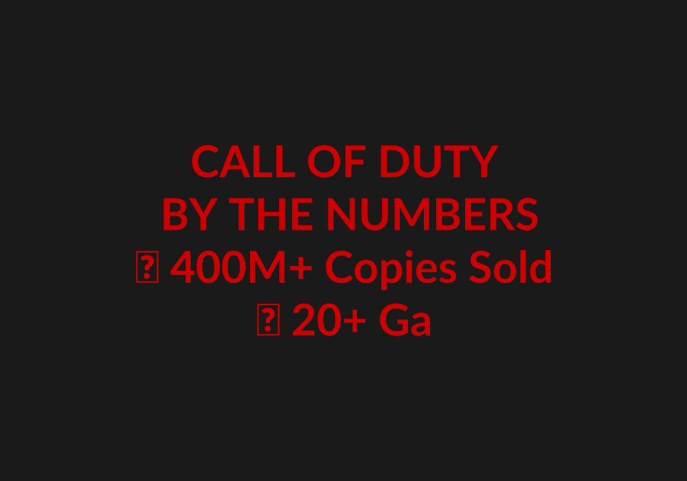 COD By The Numbers