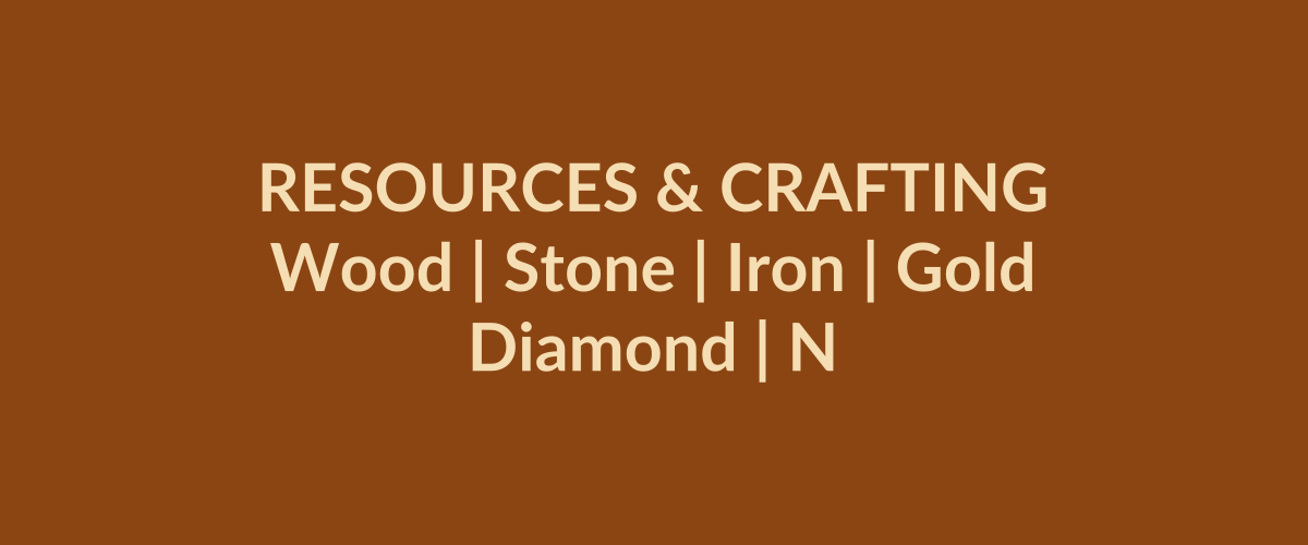 Resources and Crafting